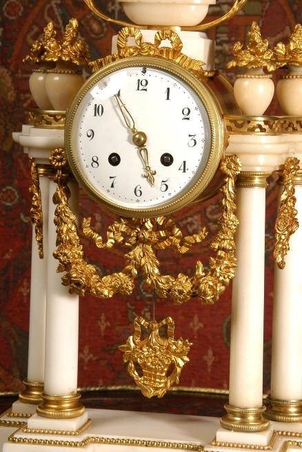 fig 4. ***** SOLD ***** Antique Brass Drum Head Table Clock. French - Circa 1880.
